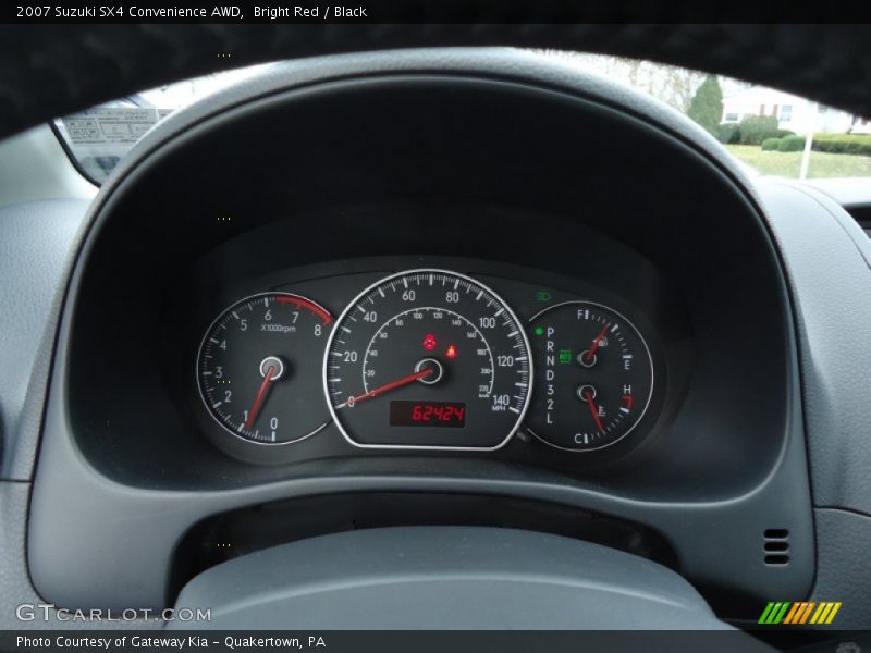 Bright Red / Black 2007 Suzuki SX4 Convenience AWD