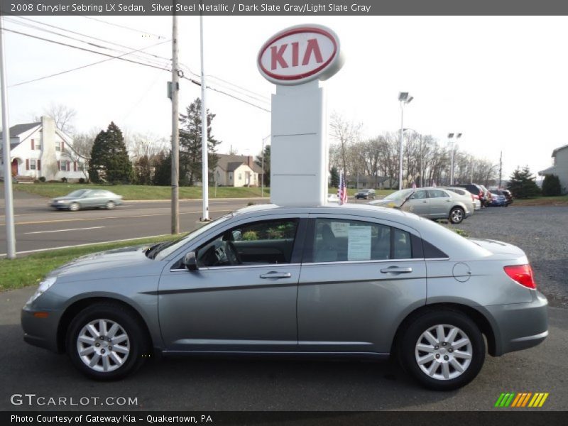Silver Steel Metallic / Dark Slate Gray/Light Slate Gray 2008 Chrysler Sebring LX Sedan