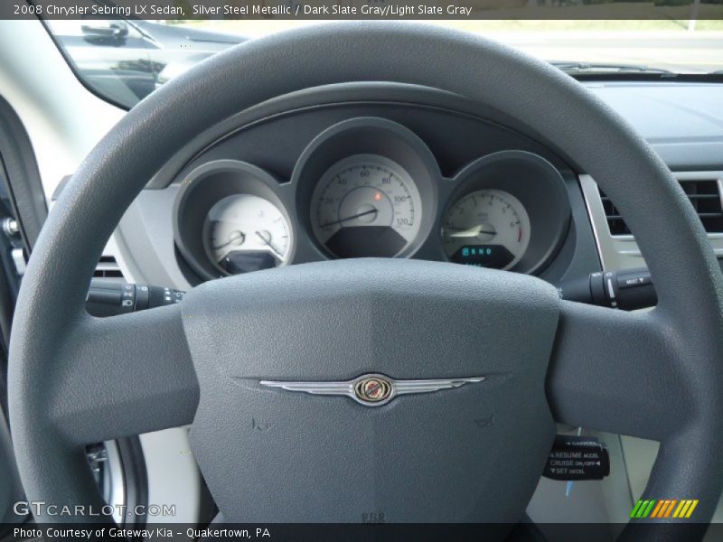 Silver Steel Metallic / Dark Slate Gray/Light Slate Gray 2008 Chrysler Sebring LX Sedan