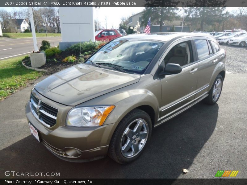 Light Khaki Metallic / Pastel Pebble Beige 2007 Dodge Caliber R/T AWD