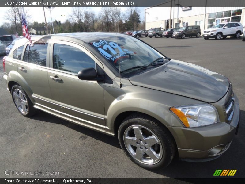 Light Khaki Metallic / Pastel Pebble Beige 2007 Dodge Caliber R/T AWD
