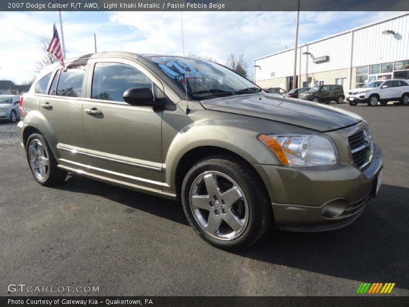 Light Khaki Metallic / Pastel Pebble Beige 2007 Dodge Caliber R/T AWD