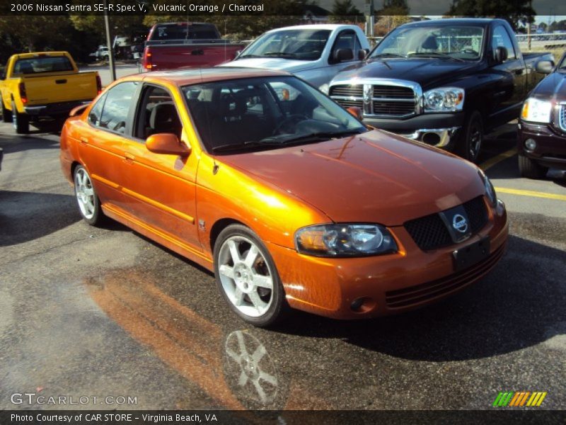 Volcanic Orange / Charcoal 2006 Nissan Sentra SE-R Spec V