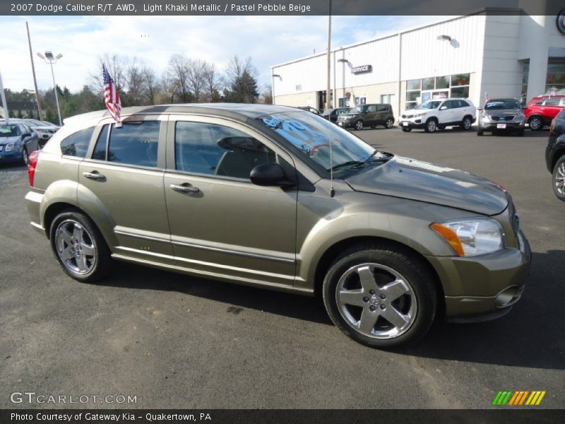 Light Khaki Metallic / Pastel Pebble Beige 2007 Dodge Caliber R/T AWD