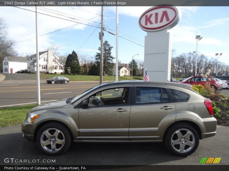 Light Khaki Metallic / Pastel Pebble Beige 2007 Dodge Caliber R/T AWD