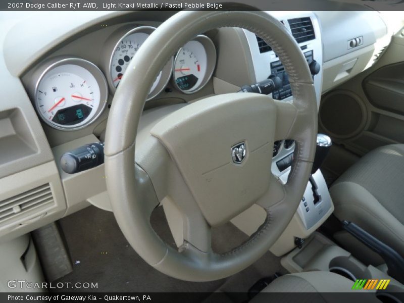 Light Khaki Metallic / Pastel Pebble Beige 2007 Dodge Caliber R/T AWD