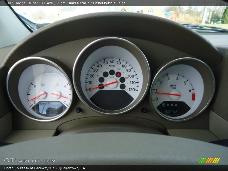 Light Khaki Metallic / Pastel Pebble Beige 2007 Dodge Caliber R/T AWD
