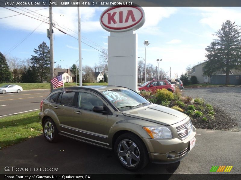 Light Khaki Metallic / Pastel Pebble Beige 2007 Dodge Caliber R/T AWD