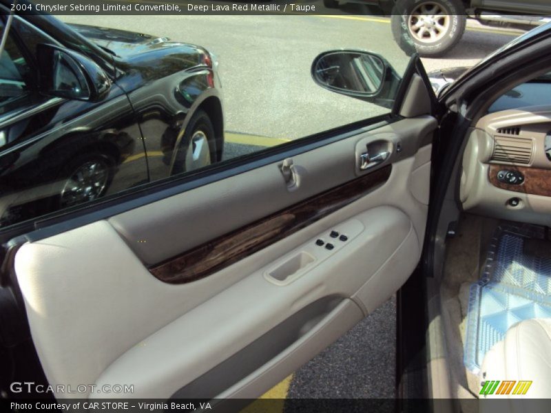 Deep Lava Red Metallic / Taupe 2004 Chrysler Sebring Limited Convertible