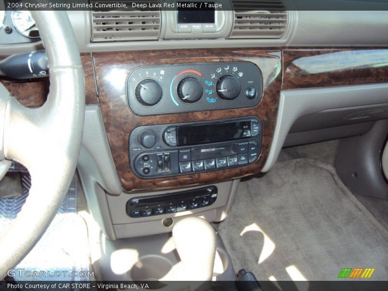 Deep Lava Red Metallic / Taupe 2004 Chrysler Sebring Limited Convertible