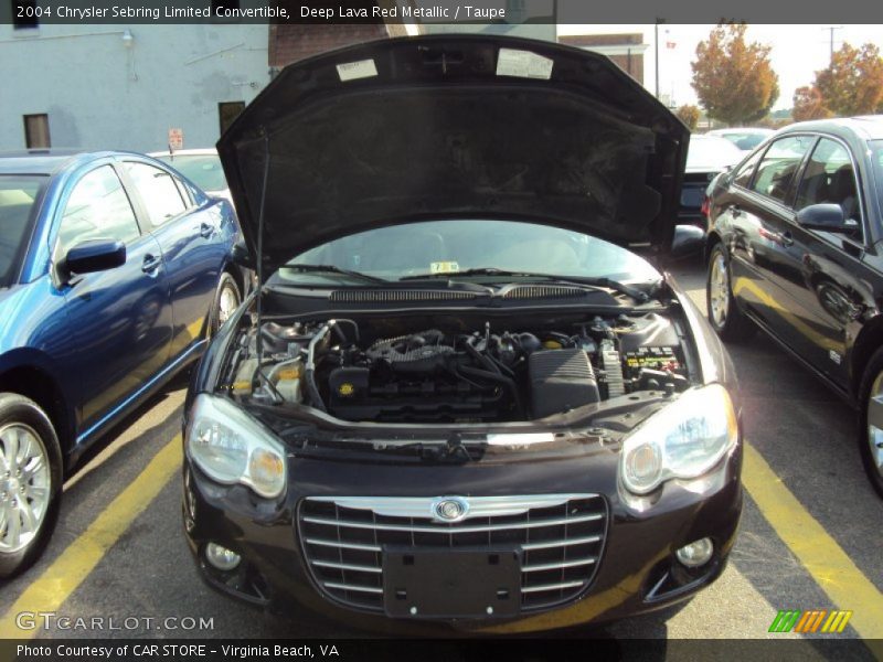 Deep Lava Red Metallic / Taupe 2004 Chrysler Sebring Limited Convertible