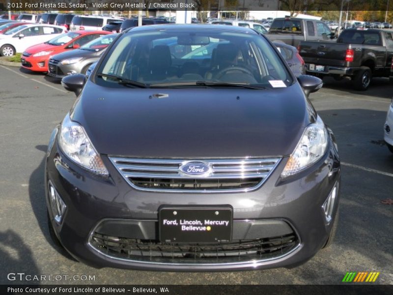 Violet Grey Metallic / Charcoal Black 2012 Ford Fiesta SEL Sedan