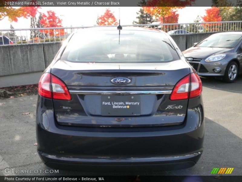 Violet Grey Metallic / Charcoal Black 2012 Ford Fiesta SEL Sedan