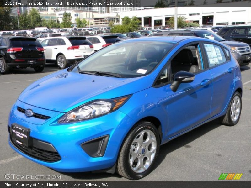 Blue Candy Metallic / Charcoal Black 2012 Ford Fiesta SES Hatchback