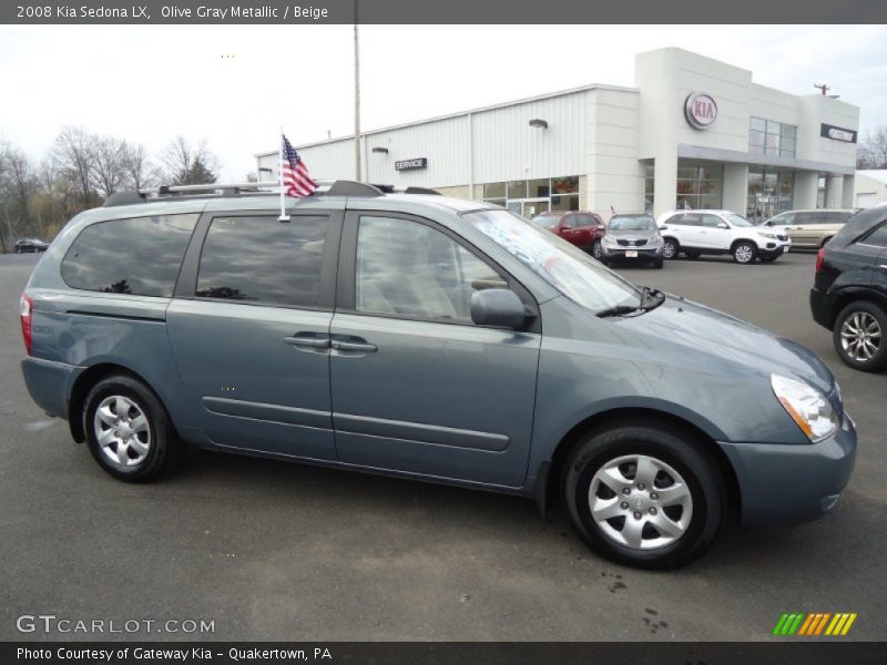 Olive Gray Metallic / Beige 2008 Kia Sedona LX
