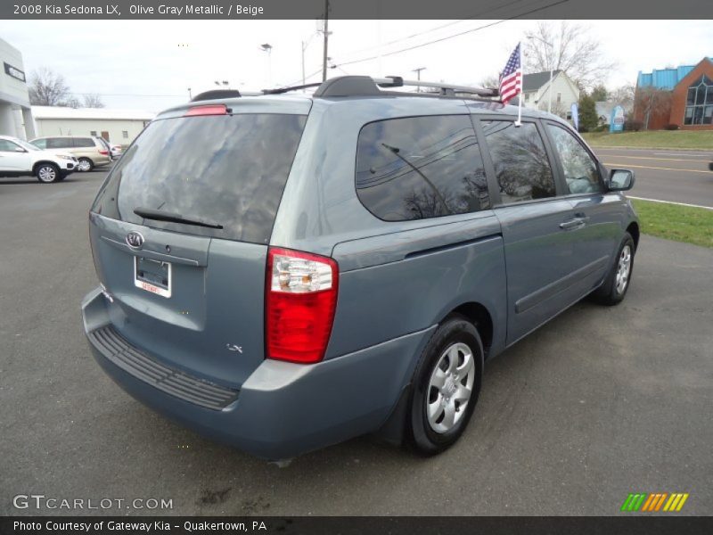 Olive Gray Metallic / Beige 2008 Kia Sedona LX