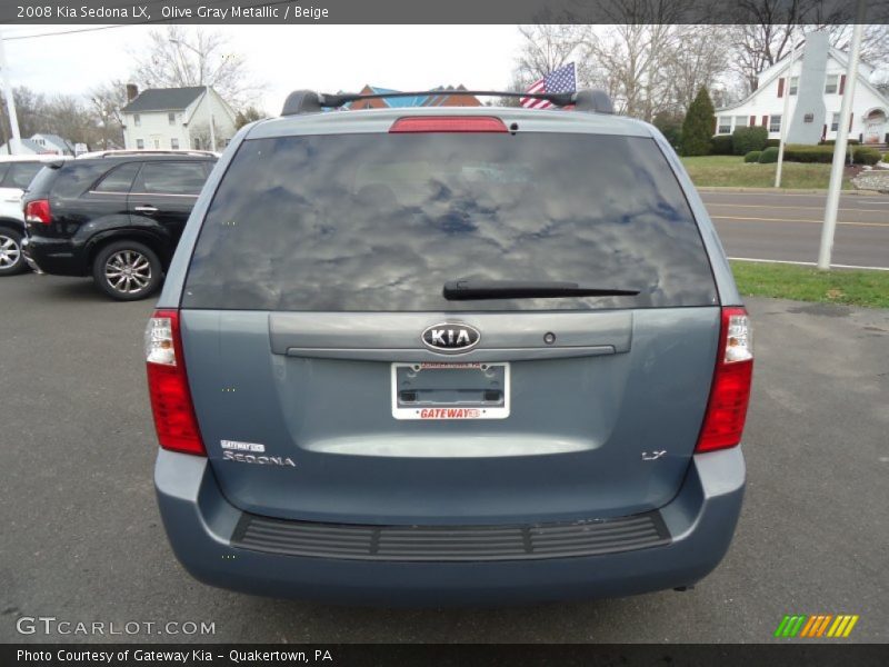 Olive Gray Metallic / Beige 2008 Kia Sedona LX