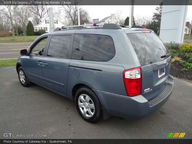 Olive Gray Metallic / Beige 2008 Kia Sedona LX