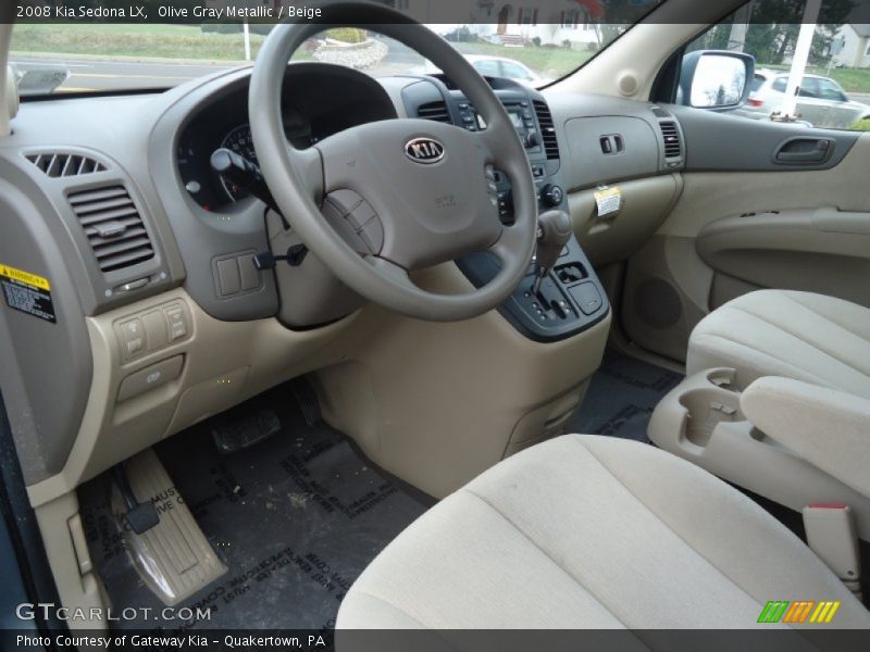 Olive Gray Metallic / Beige 2008 Kia Sedona LX