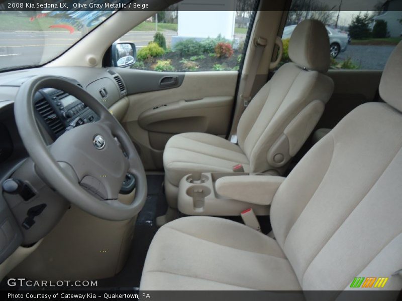 Olive Gray Metallic / Beige 2008 Kia Sedona LX