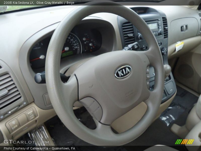 Olive Gray Metallic / Beige 2008 Kia Sedona LX