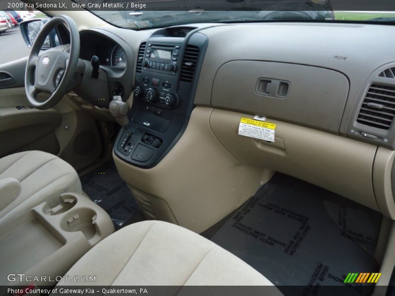 Olive Gray Metallic / Beige 2008 Kia Sedona LX