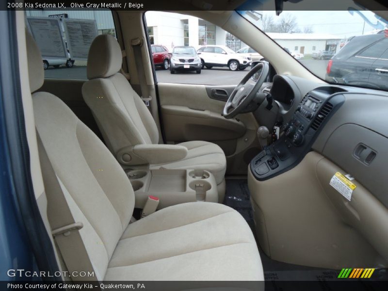 Olive Gray Metallic / Beige 2008 Kia Sedona LX