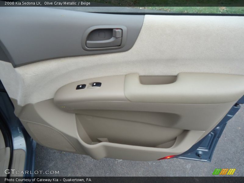 Olive Gray Metallic / Beige 2008 Kia Sedona LX