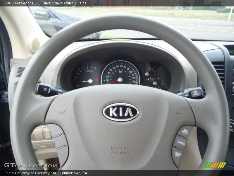 Olive Gray Metallic / Beige 2008 Kia Sedona LX