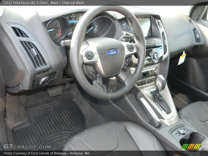  2012 Focus SEL 5-Door Charcoal Black Interior