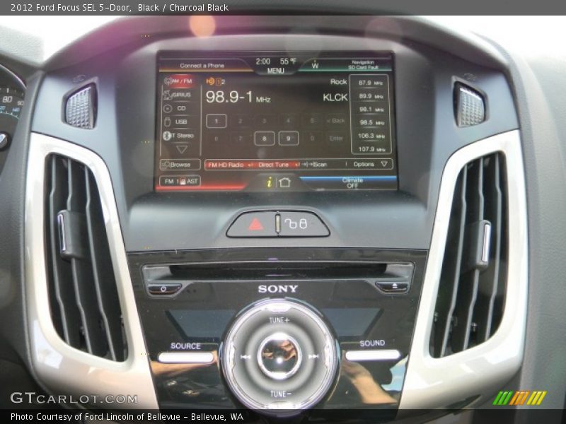 Black / Charcoal Black 2012 Ford Focus SEL 5-Door