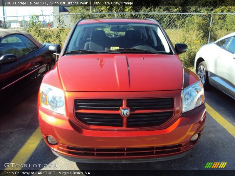 Sunburst Orange Pearl / Dark Slate Gray/Orange 2008 Dodge Caliber SXT