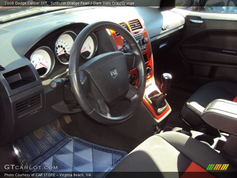 Sunburst Orange Pearl / Dark Slate Gray/Orange 2008 Dodge Caliber SXT