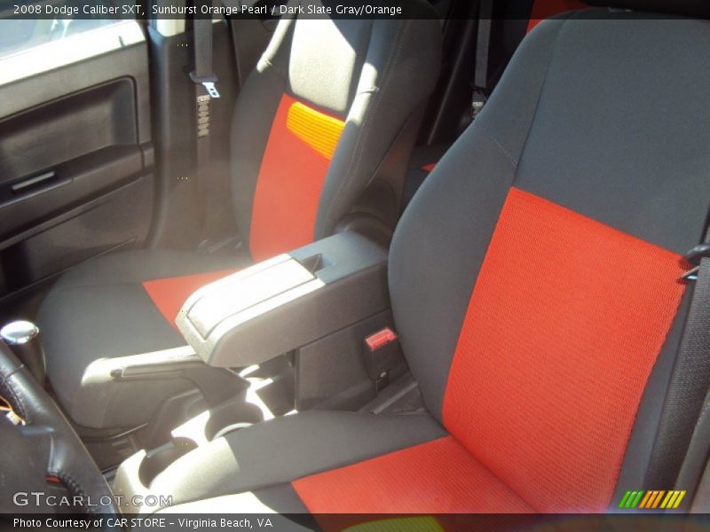 2008 Caliber SXT Dark Slate Gray/Orange Interior