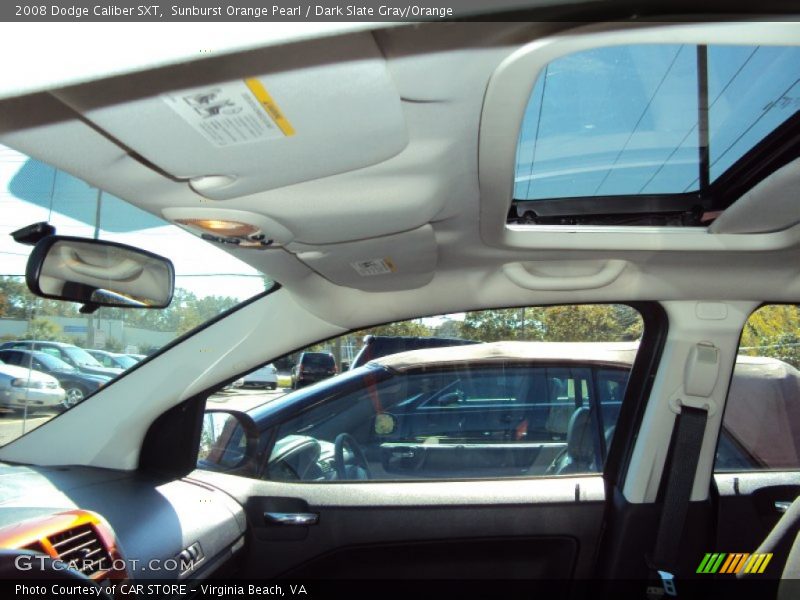Sunburst Orange Pearl / Dark Slate Gray/Orange 2008 Dodge Caliber SXT