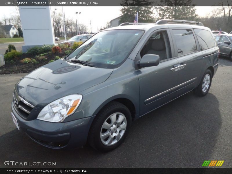 South Pacific Blue / Gray 2007 Hyundai Entourage GLS