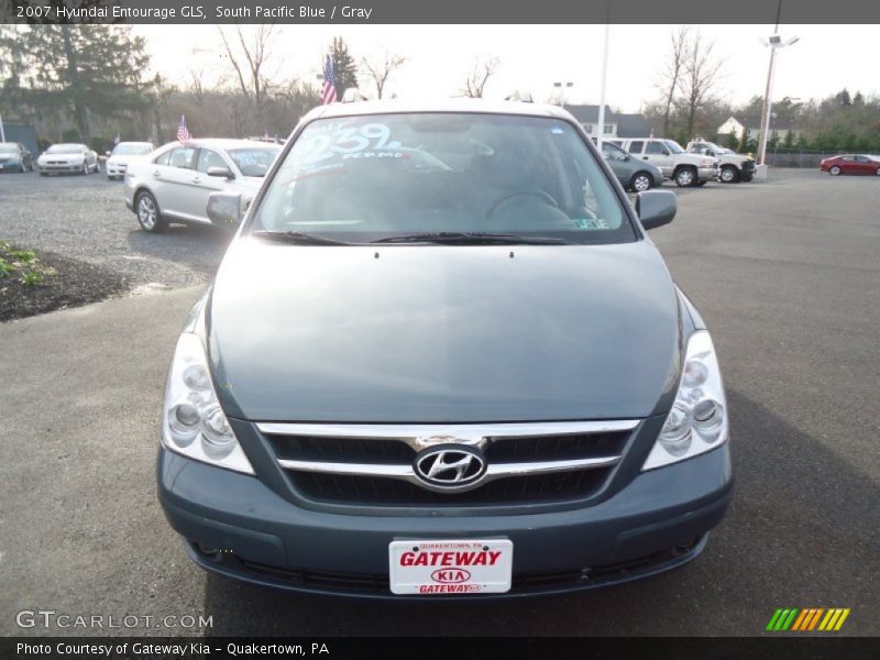 South Pacific Blue / Gray 2007 Hyundai Entourage GLS