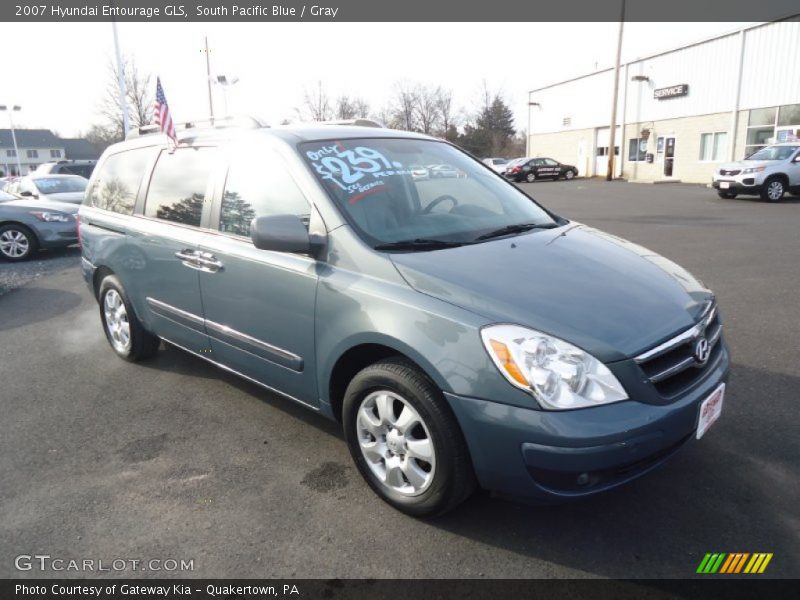 South Pacific Blue / Gray 2007 Hyundai Entourage GLS