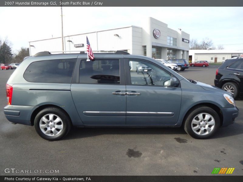 South Pacific Blue / Gray 2007 Hyundai Entourage GLS