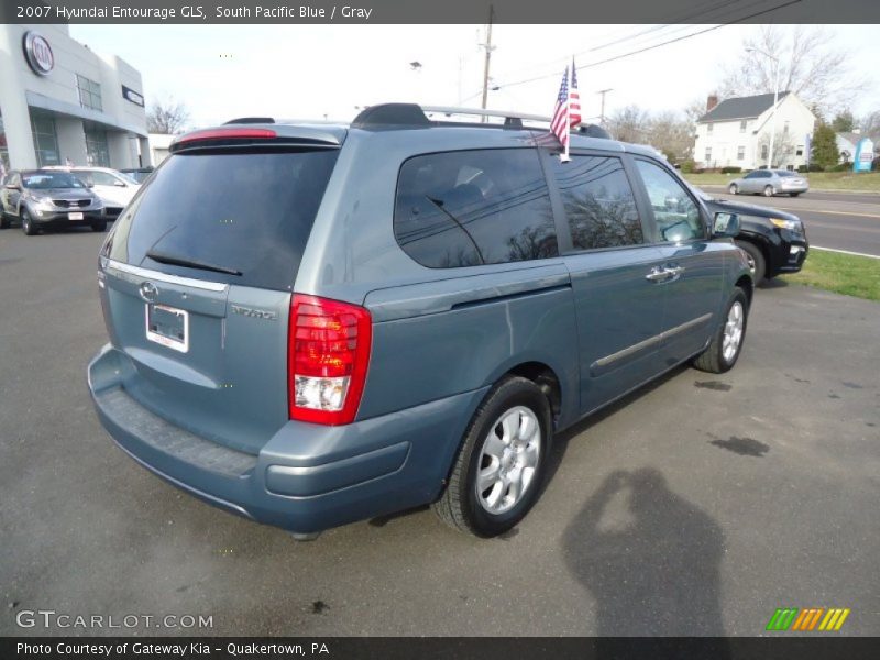 South Pacific Blue / Gray 2007 Hyundai Entourage GLS
