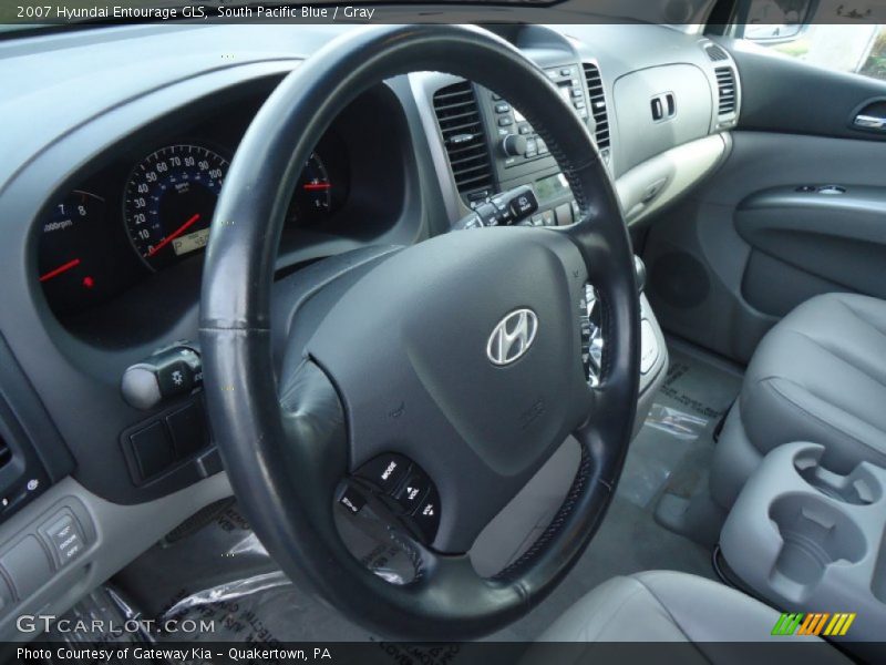 South Pacific Blue / Gray 2007 Hyundai Entourage GLS