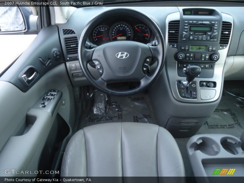 South Pacific Blue / Gray 2007 Hyundai Entourage GLS