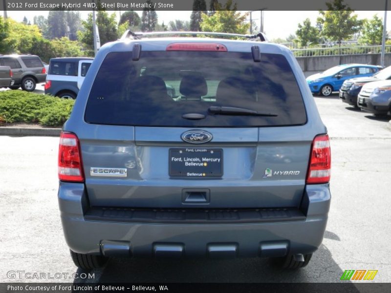 Steel Blue Metallic / Stone 2012 Ford Escape Hybrid 4WD