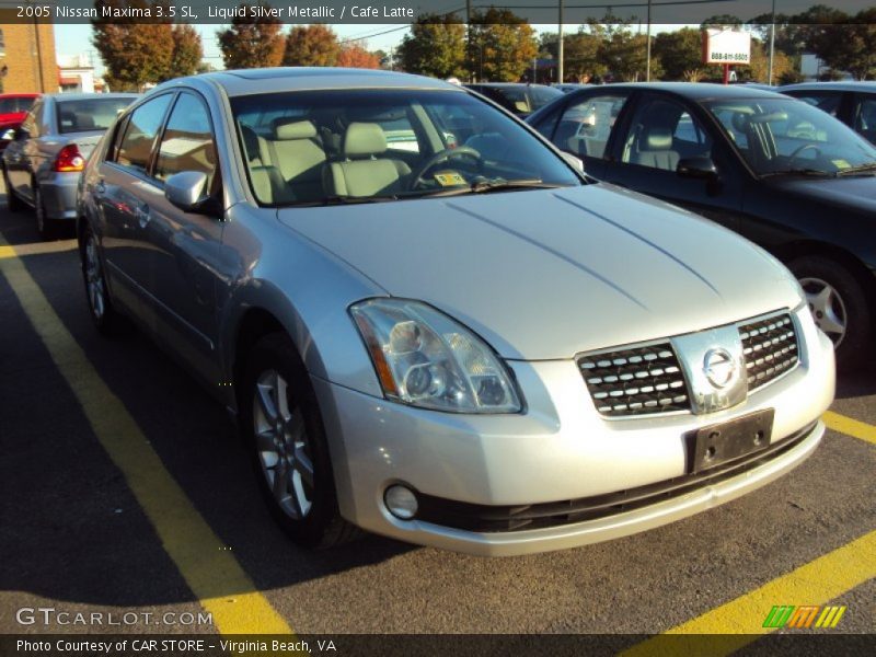 Liquid Silver Metallic / Cafe Latte 2005 Nissan Maxima 3.5 SL