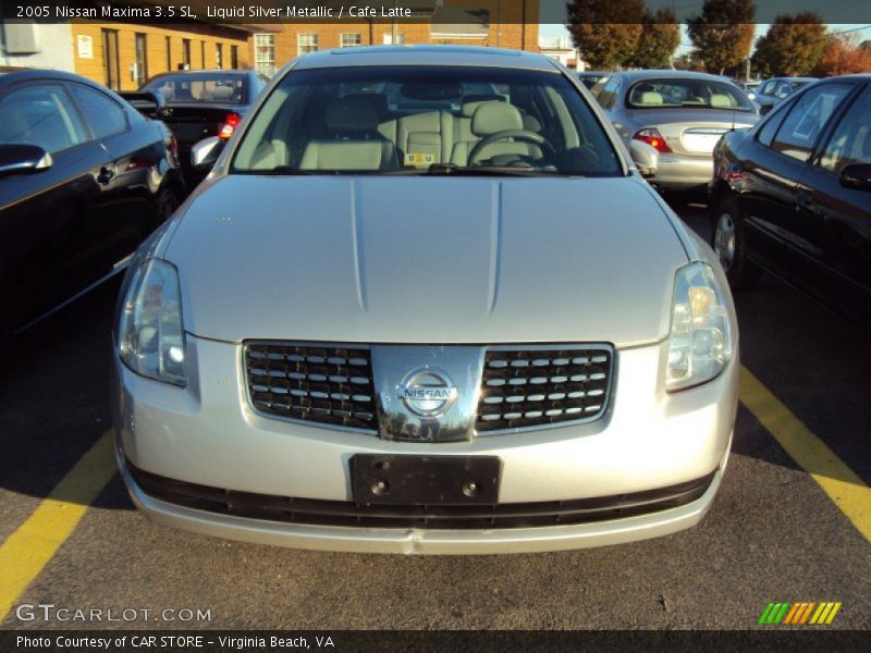 Liquid Silver Metallic / Cafe Latte 2005 Nissan Maxima 3.5 SL