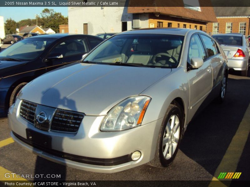 Liquid Silver Metallic / Cafe Latte 2005 Nissan Maxima 3.5 SL