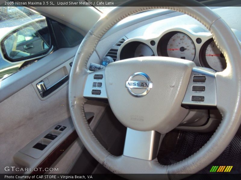 Liquid Silver Metallic / Cafe Latte 2005 Nissan Maxima 3.5 SL
