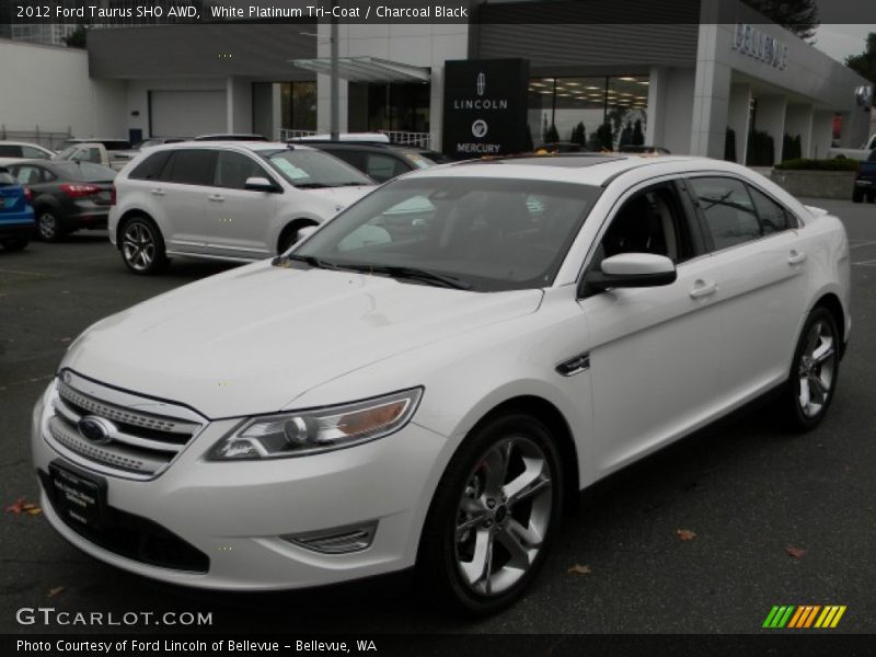 White Platinum Tri-Coat / Charcoal Black 2012 Ford Taurus SHO AWD