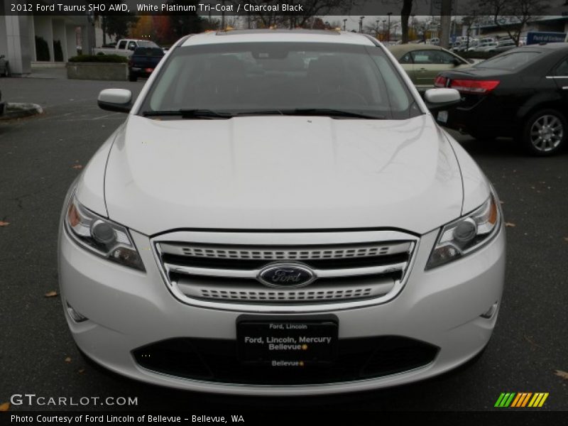 White Platinum Tri-Coat / Charcoal Black 2012 Ford Taurus SHO AWD