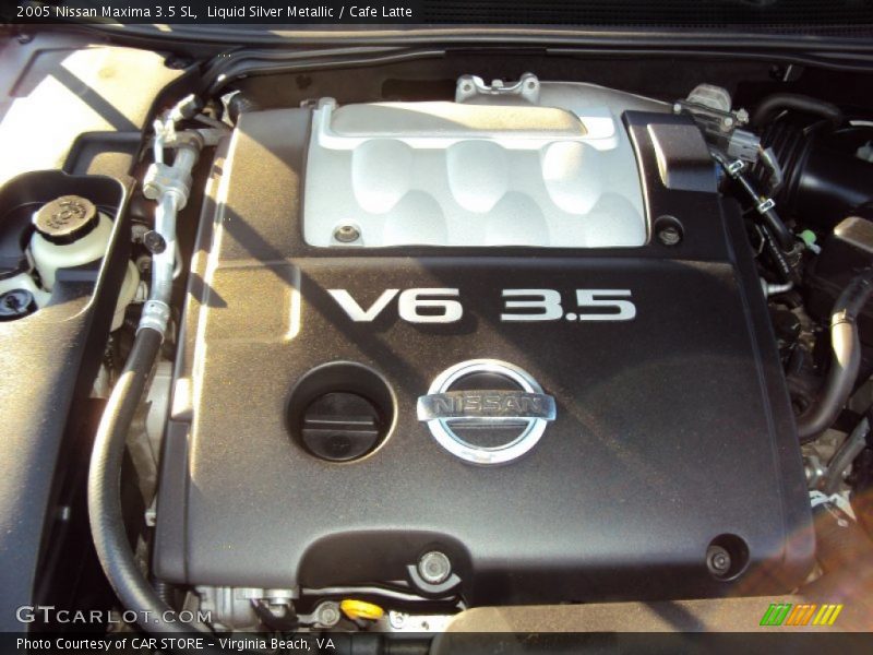 Liquid Silver Metallic / Cafe Latte 2005 Nissan Maxima 3.5 SL